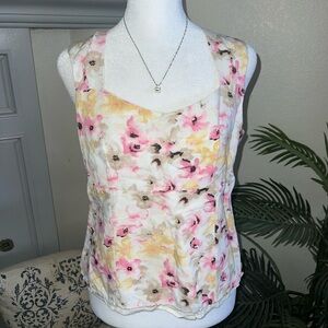 Ann Taylor Sleeveless Floral Blouse Size Size 6